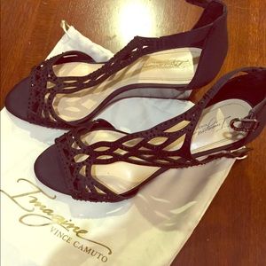 Size 8.5 Vince Camuto Imagine Black Wedge Heels